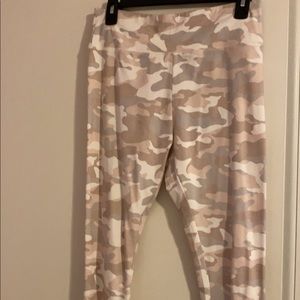 white, grey, pink Camo leggings